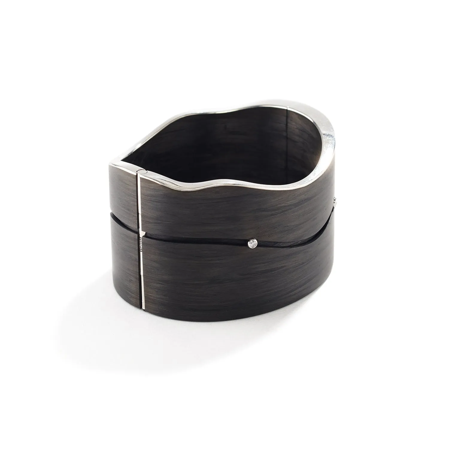 4 Diamond Carbon Fiber Bracelet