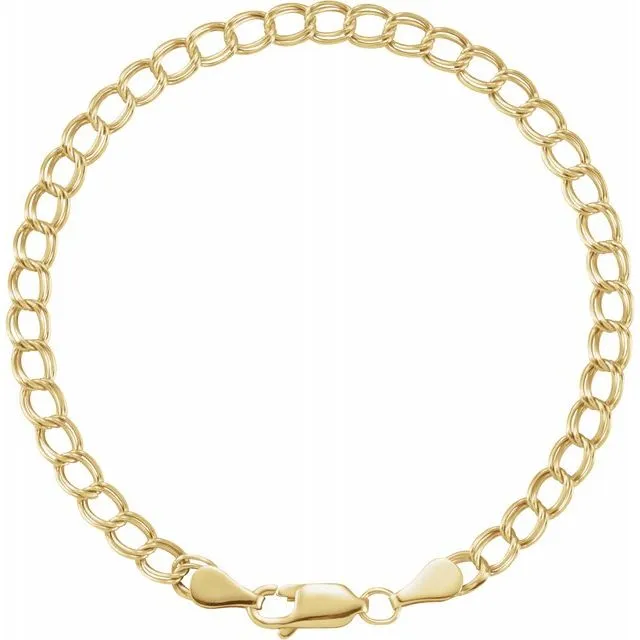 4 mm Solid Charm 7" Bracelet