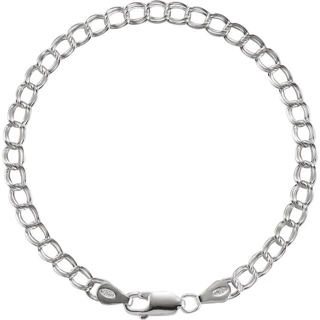 4 mm Solid Charm 7" Bracelet