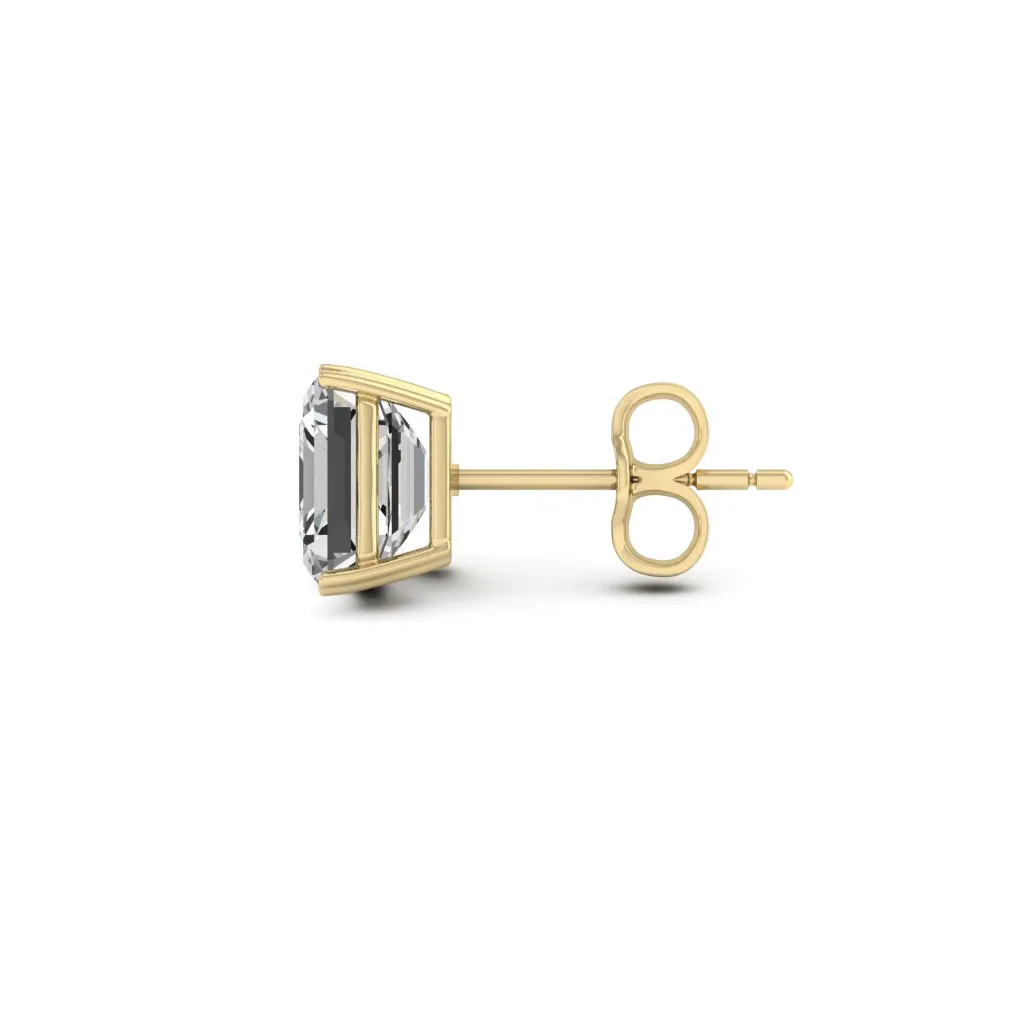 4.00 CTS DEW Moissanite Asscher Cut Earrings