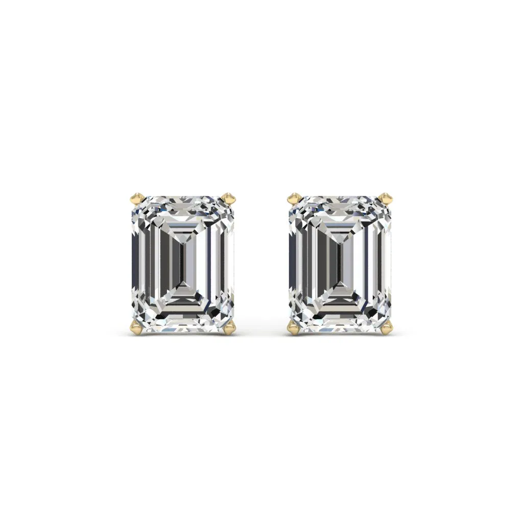 4.00 d.e.w cts 8x6 mm Octagon Moissanite Stud Earrings