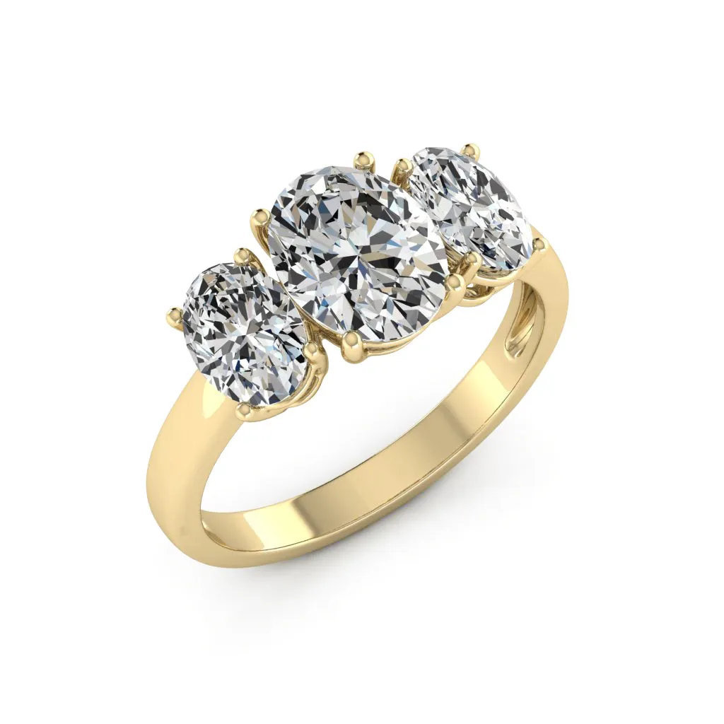 4.00 d.e.w cts Moissanite Ring