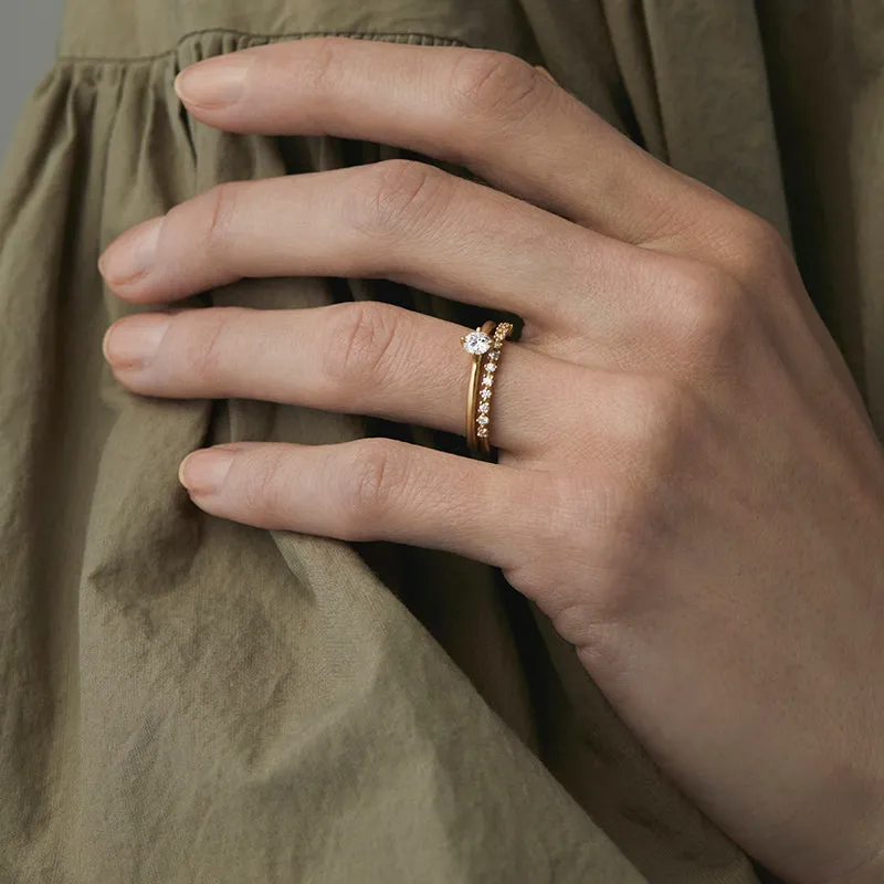 4mm White Diamond Noble Ring | R11704W