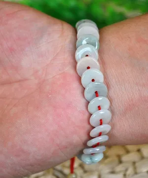 52-57mm Certified Natural Jadeite Emerald Jade Safety-Buckle Bracelet《Grade A》