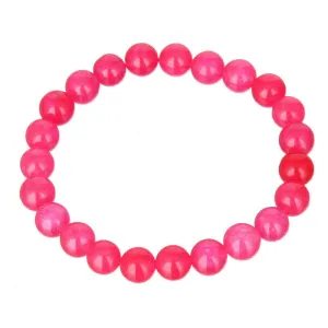 54-60 mm Certified Natural Red Emerald Jade Beads Stretchy Bracelet《Grade A》