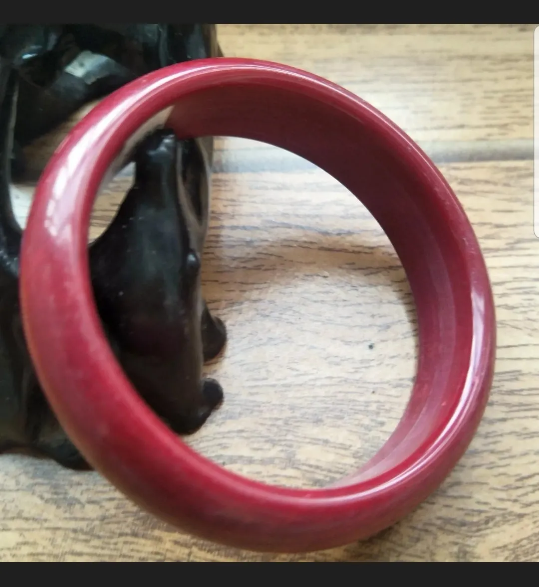 57/58/59mm Certified Natural Red Jadeite Emerald A*Jade HandCarved Bangle K133