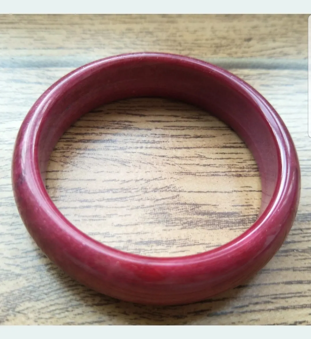 57/58/59mm Certified Natural Red Jadeite Emerald A*Jade HandCarved Bangle K133