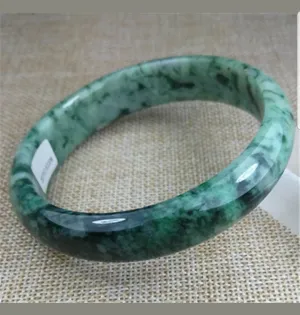 59/60/61mm Certified Natural Jadeite Emerald A*Jade HandCarved Bangle Z3208