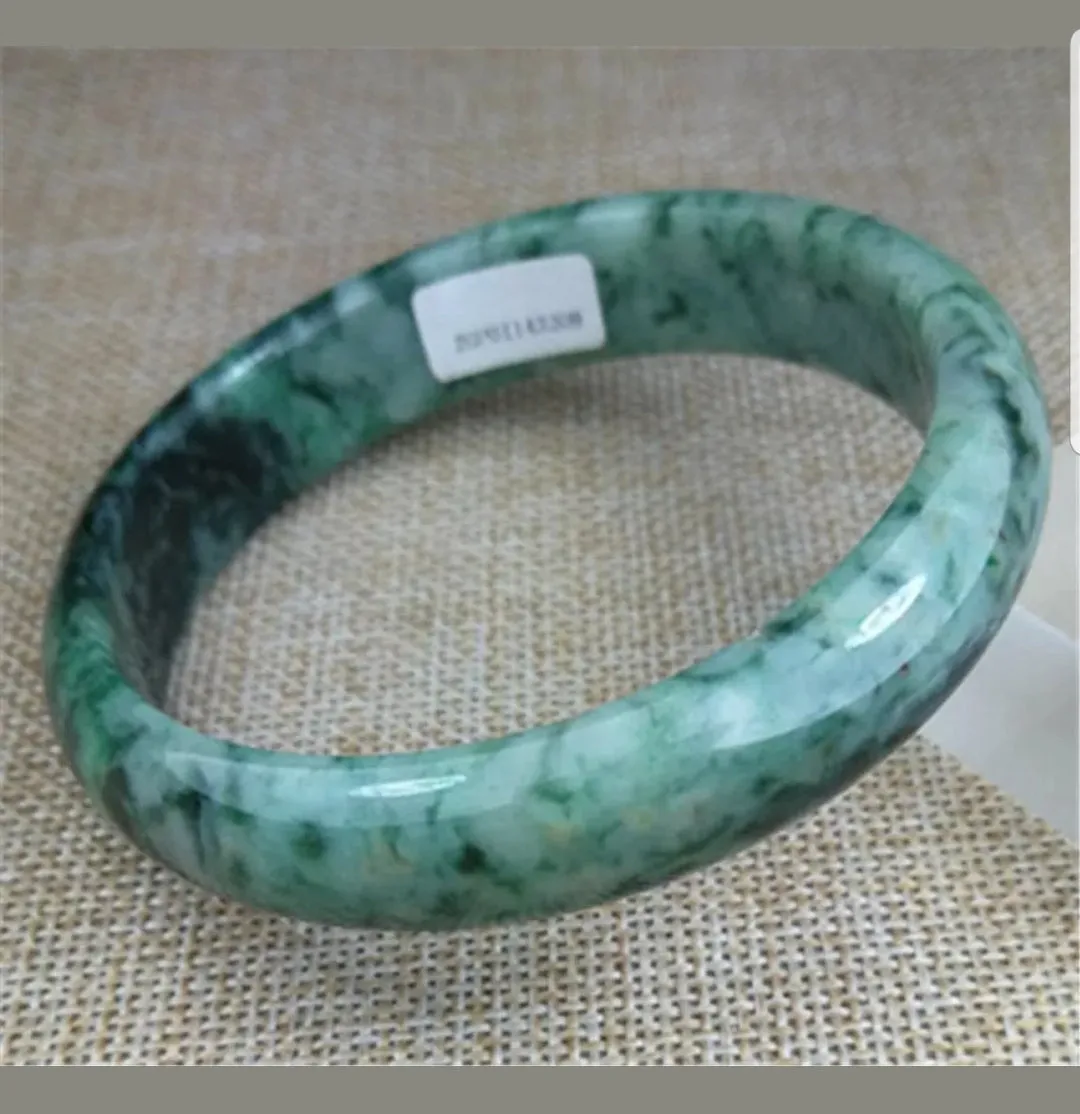 59/60/61mm Certified Natural Jadeite Emerald A*Jade HandCarved Bangle Z3208