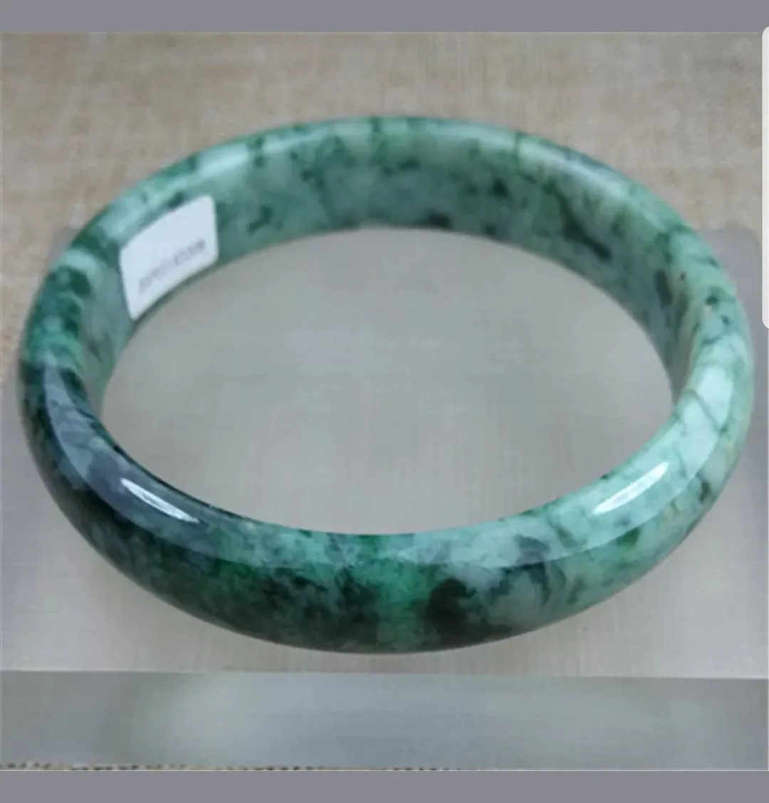 59/60/61mm Certified Natural Jadeite Emerald A*Jade HandCarved Bangle Z3208