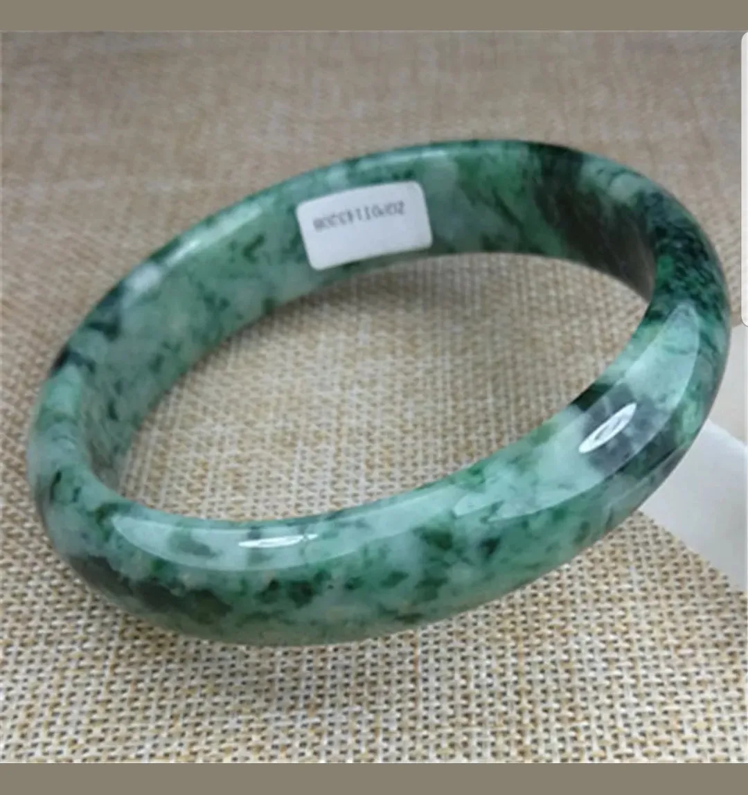 59/60/61mm Certified Natural Jadeite Emerald A*Jade HandCarved Bangle Z3208