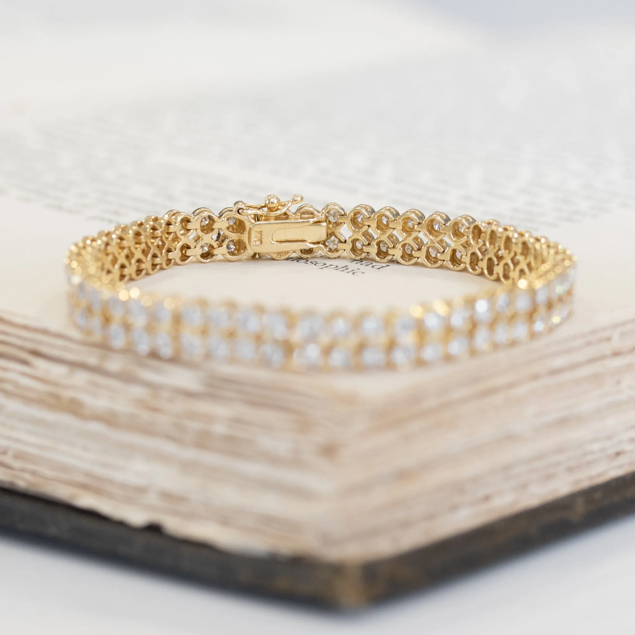 6.00ctw Double Row Diamond Bracelet