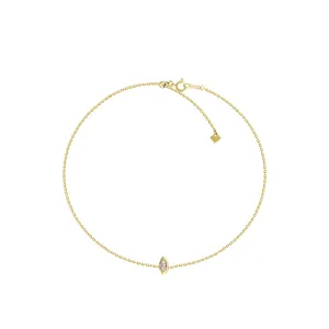 Adjustable Bezel Diamond Marquise Bracelet
