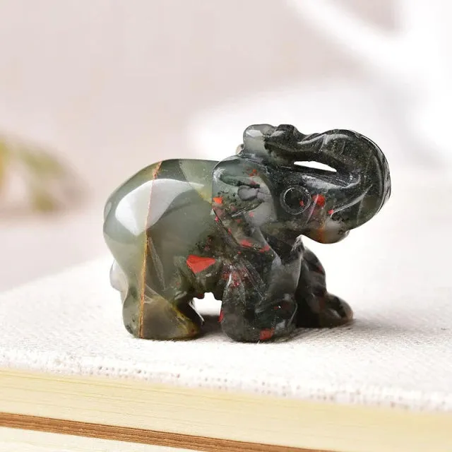 African Bloodstone Elephant Crystal