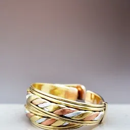 African Copper Unisex Twist Cuff Bracelet