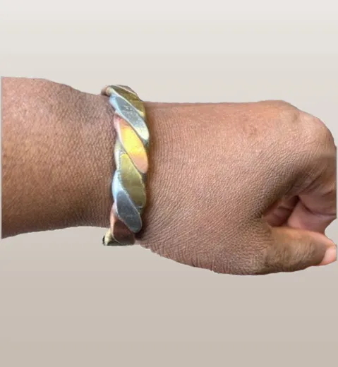 African Copper Unisex Twist Cuff Bracelet