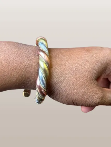 African Copper Unisex Twist Cuff Bracelet