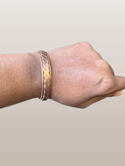 African Copper Unisex Twist Cuff Bracelet