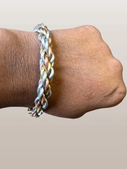 African Copper Unisex Twist Cuff Bracelet