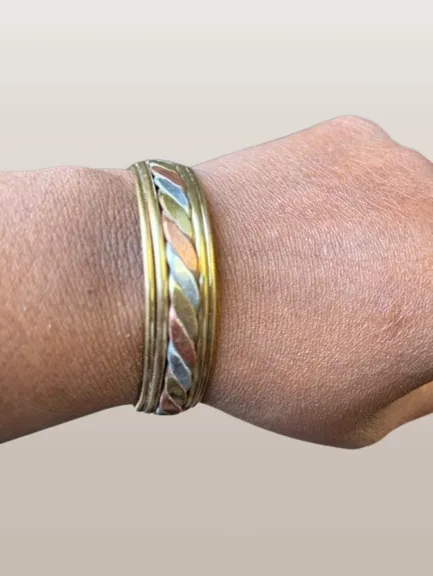 African Copper Unisex Twist Cuff Bracelet