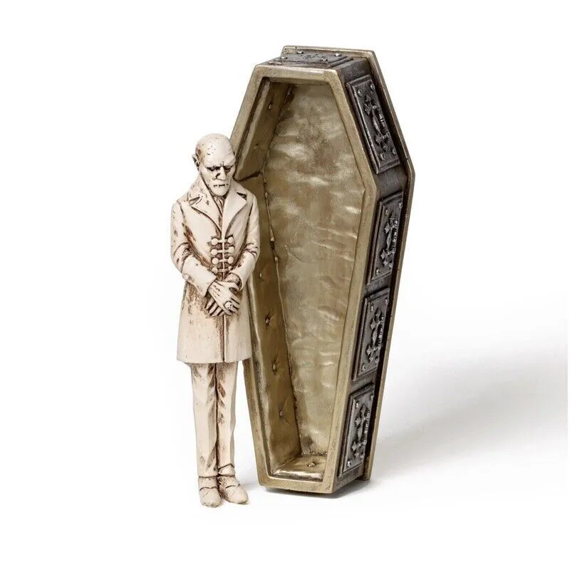 Alchemy Gothic V117  Nosferatu's rest casket & figure The Vault Desk Decor