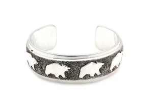 All Metal Bears Cuff Bracelet