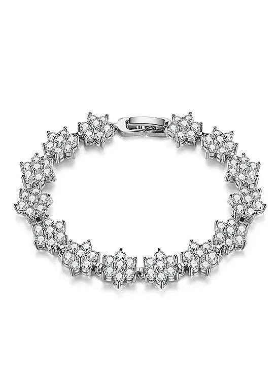 Alloy Bracelet Micro Pave AAA Zirconia Snowflake