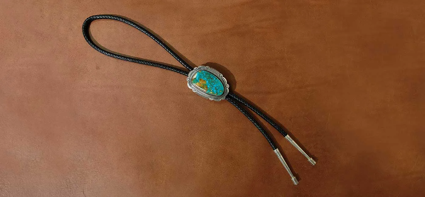 American Turquoise Navajo Bolo Tie