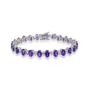 Amethyst Oval Tennis Bracelet