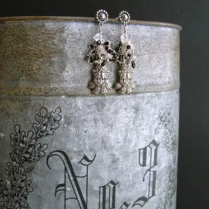 Antique Sterling Lion’s Paw Amulet Cluster Earrings - Airella Earrings