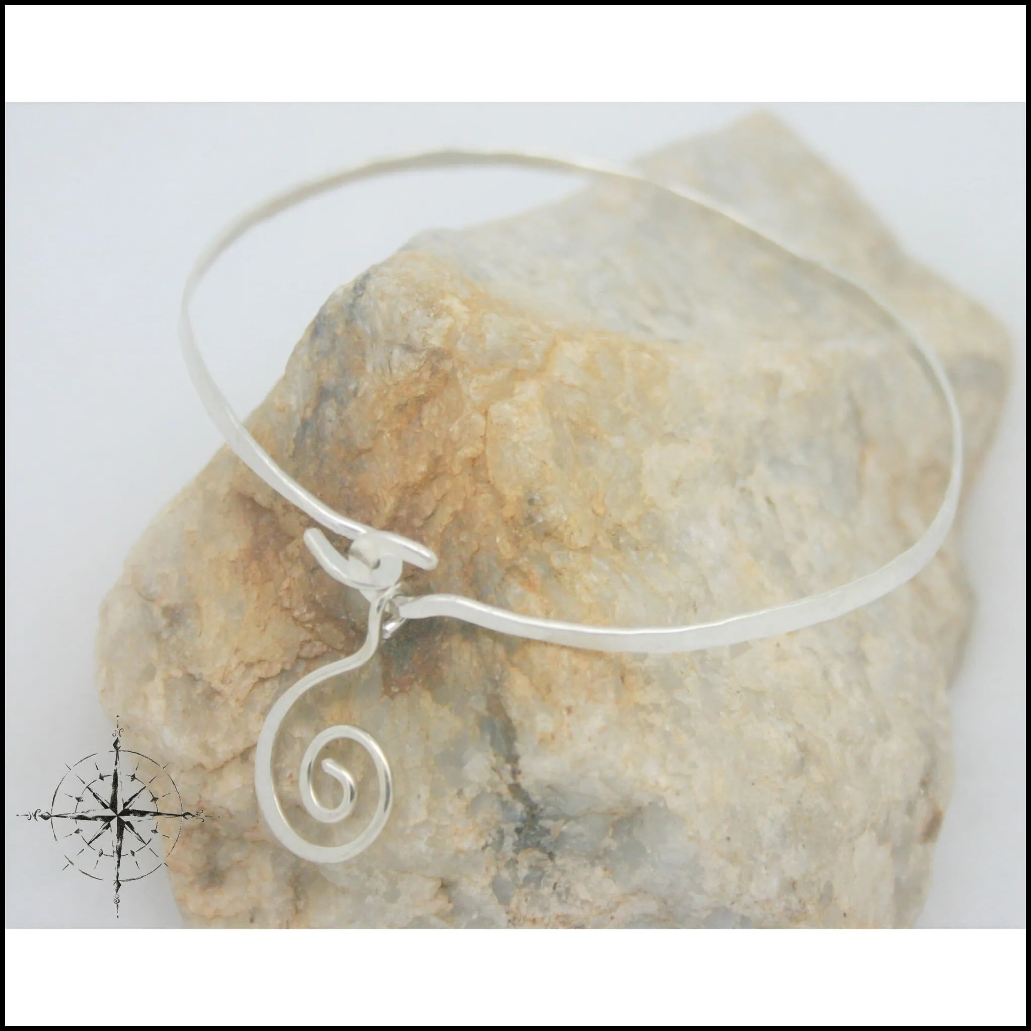 Argentium(r) Silver Swirl Bangle