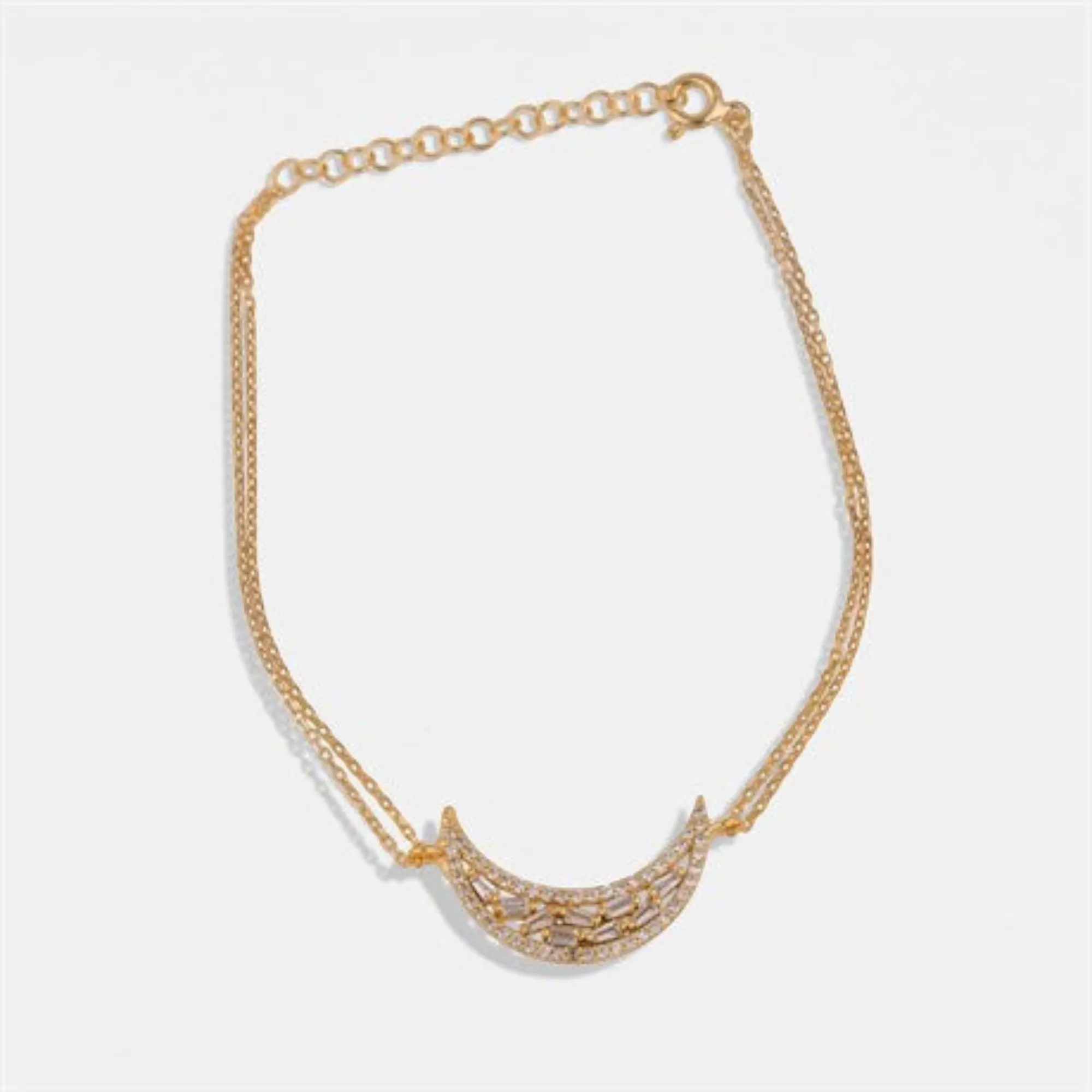 Baguette Zircon Moon Bracelet