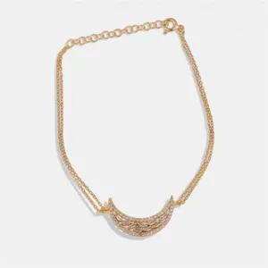 Baguette Zircon Moon Bracelet