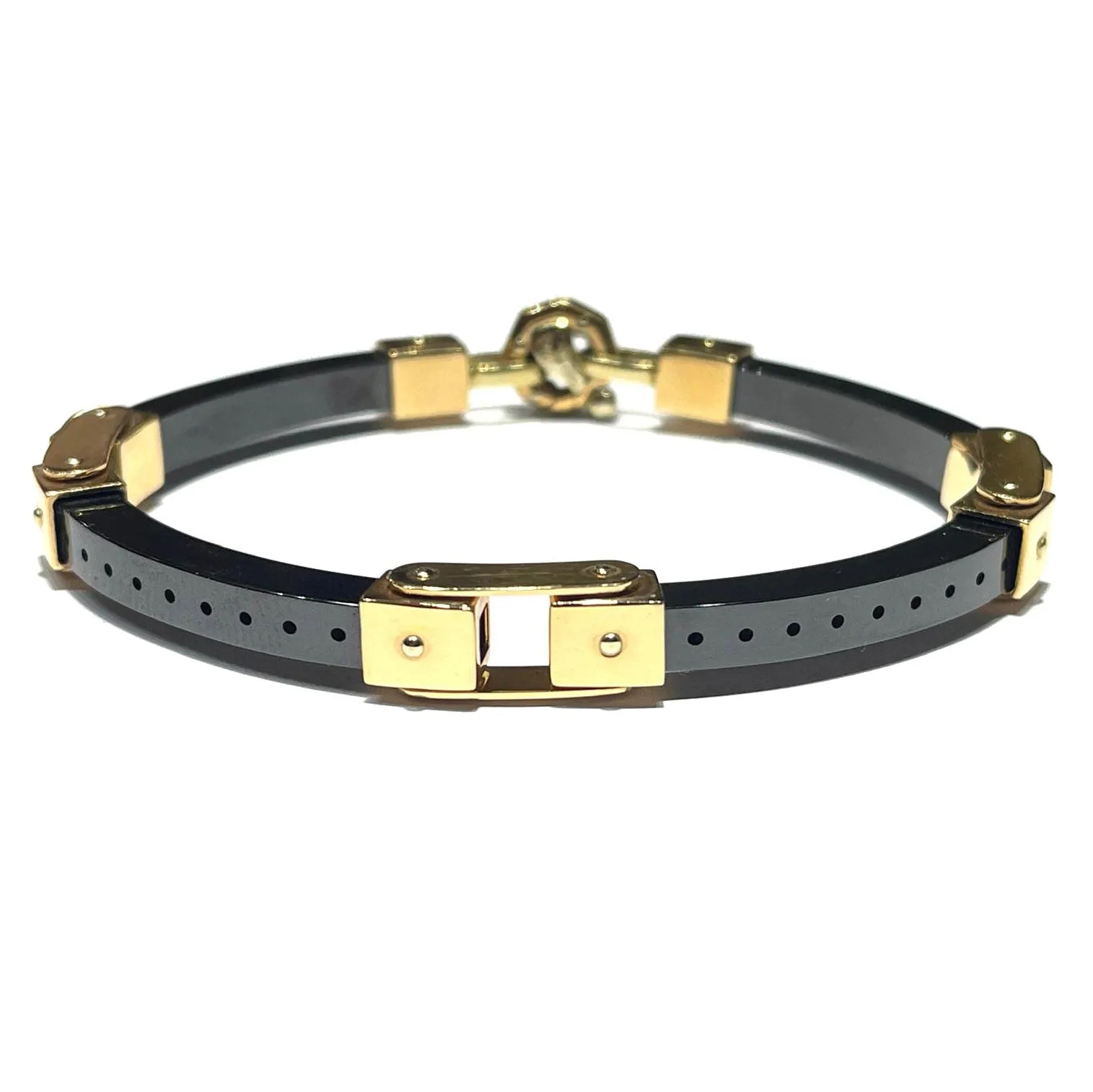 Barakà bracelet ceramic yellow gold 18kt ceramic br21367n