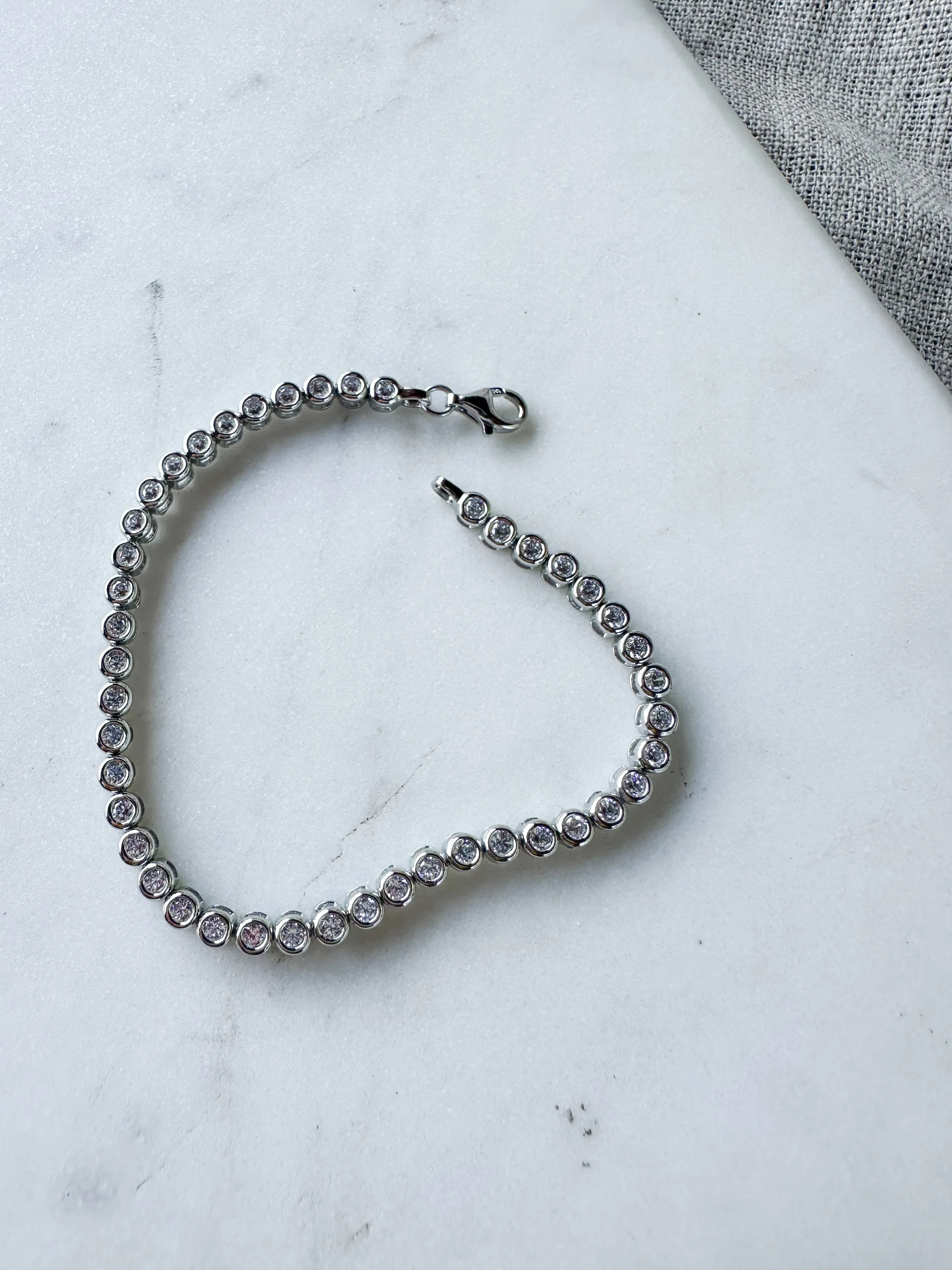 Bezel Tennis Bracelet