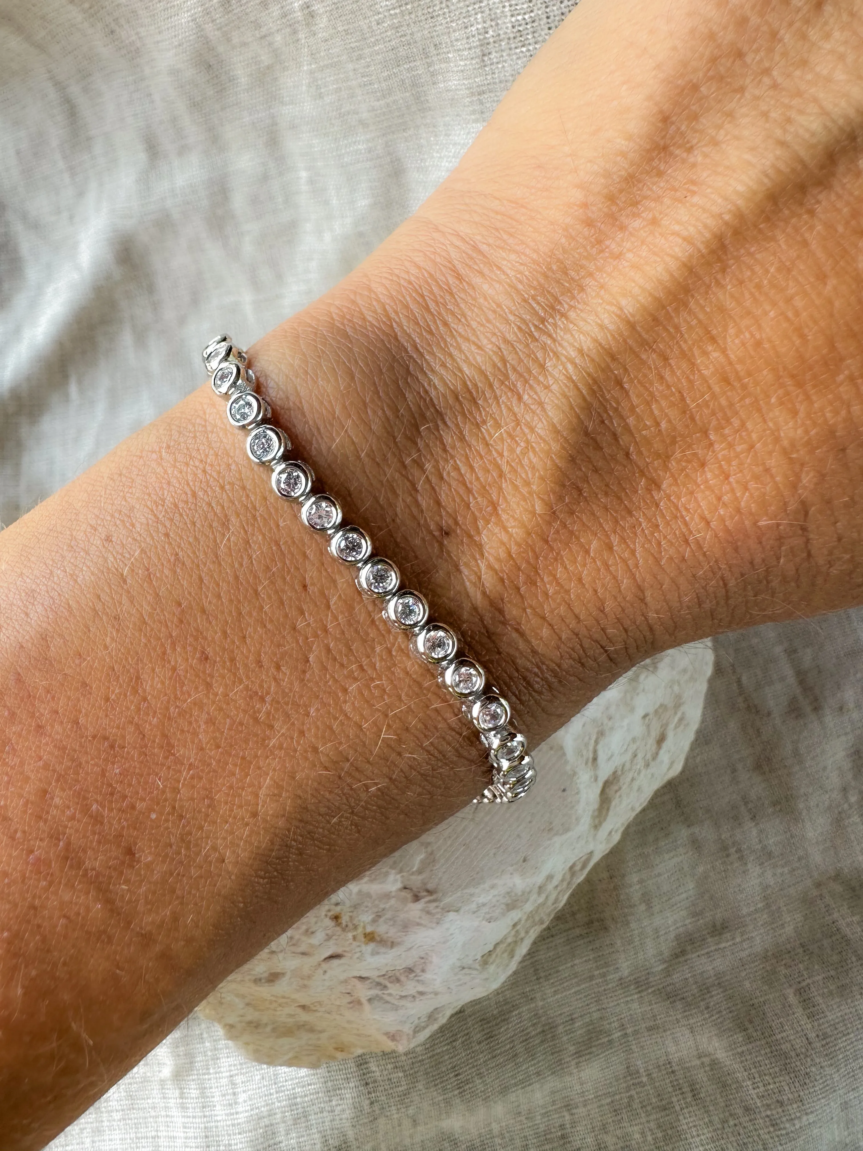 Bezel Tennis Bracelet