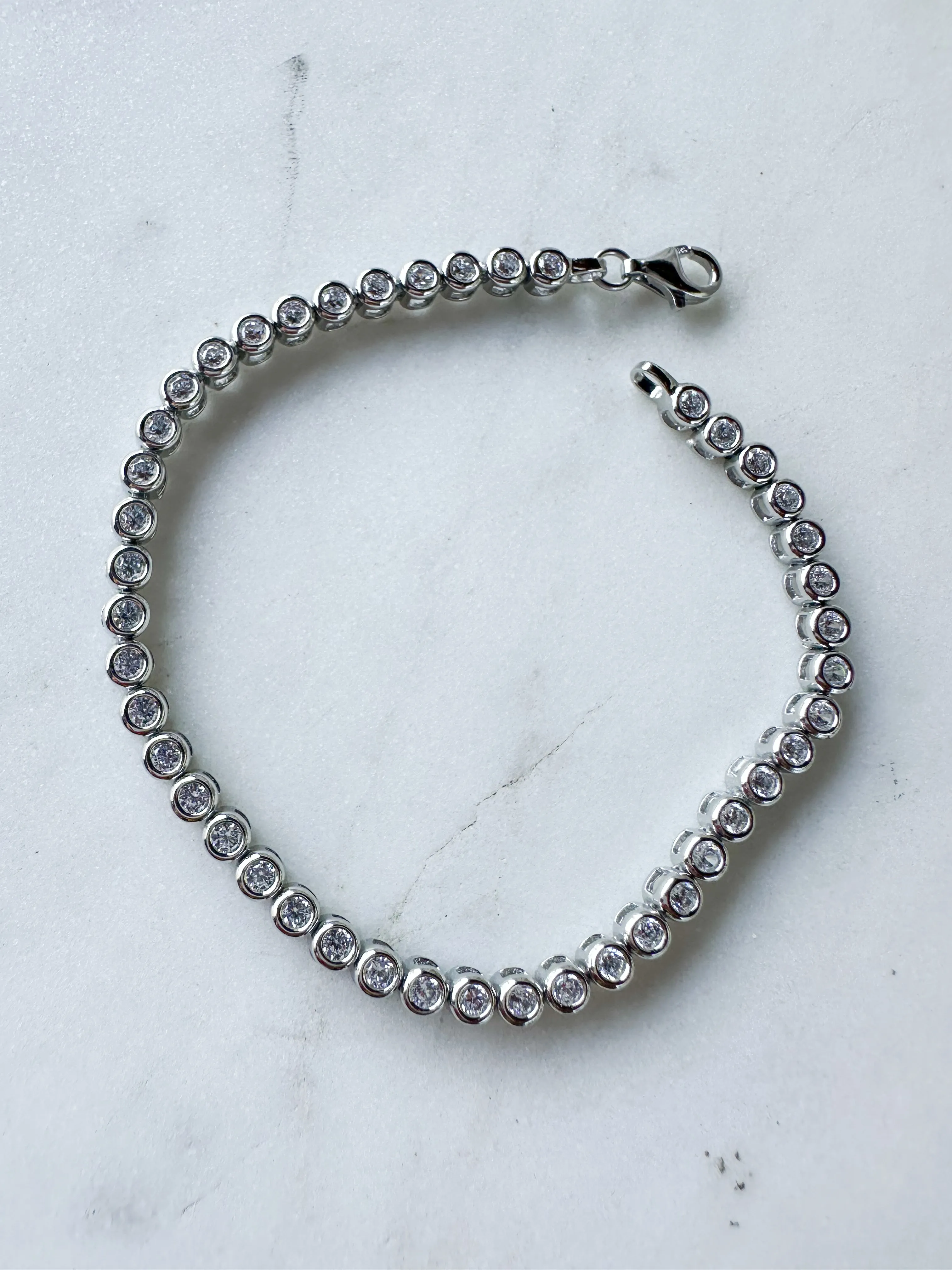 Bezel Tennis Bracelet