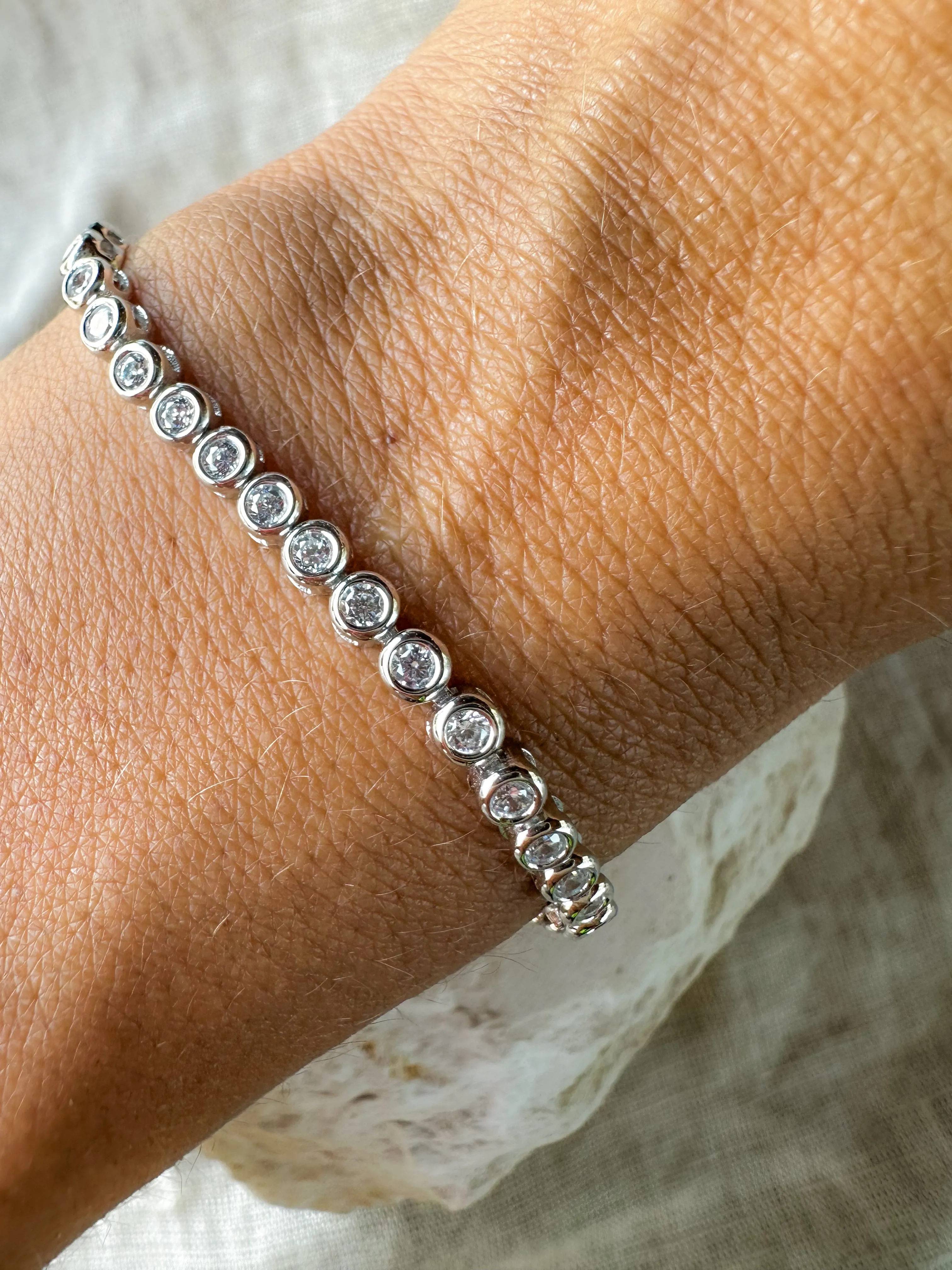 Bezel Tennis Bracelet