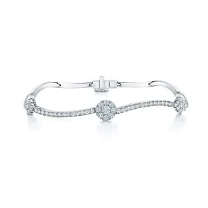 Birks Snowflake Curved Diamond Bracelet