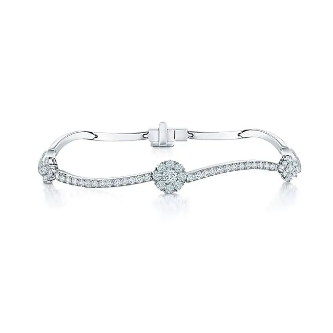 Birks Snowflake Curved Diamond Bracelet