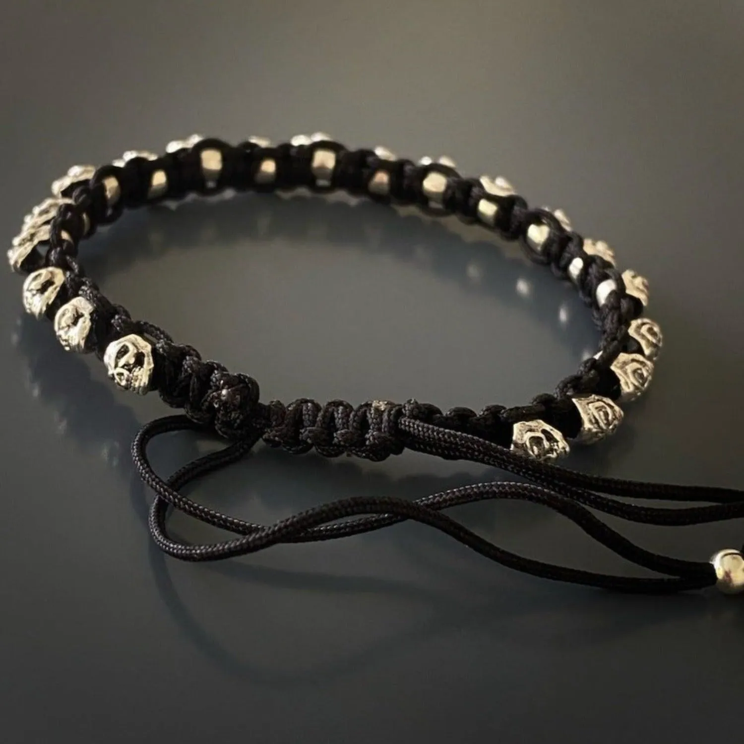 Black and Silver Skull Bracelet