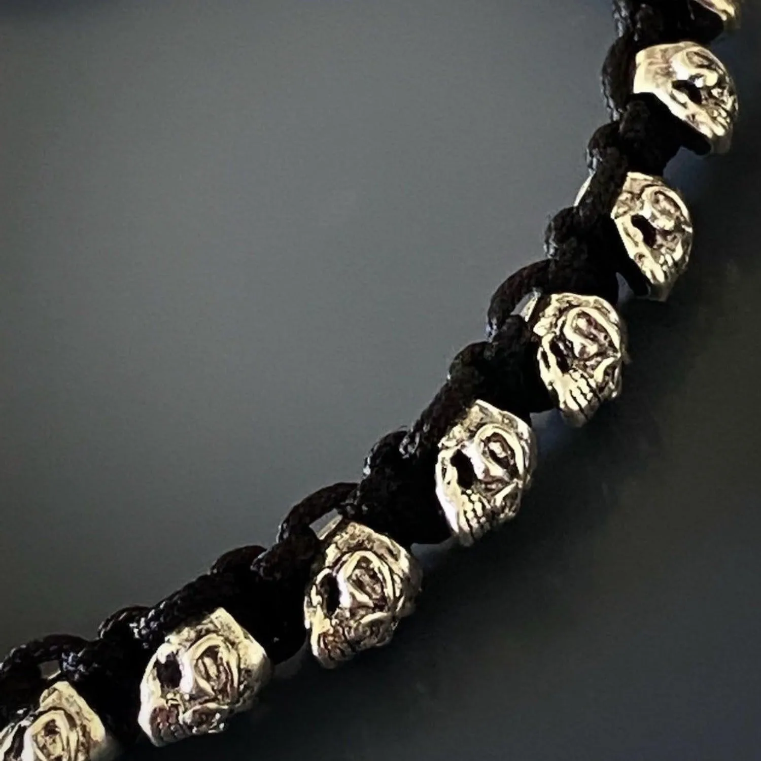 Black and Silver Skull Bracelet