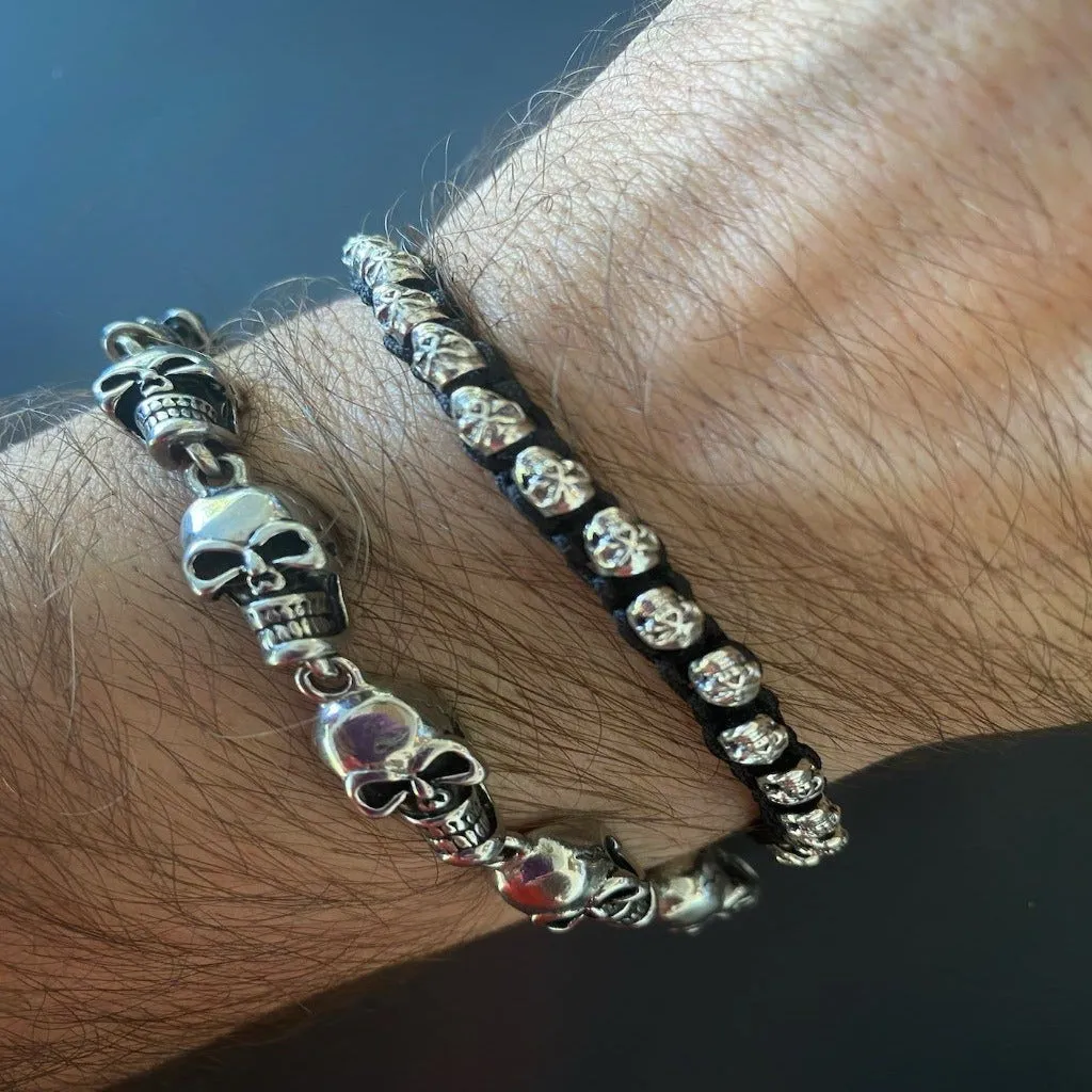 Black and Silver Skull Bracelet