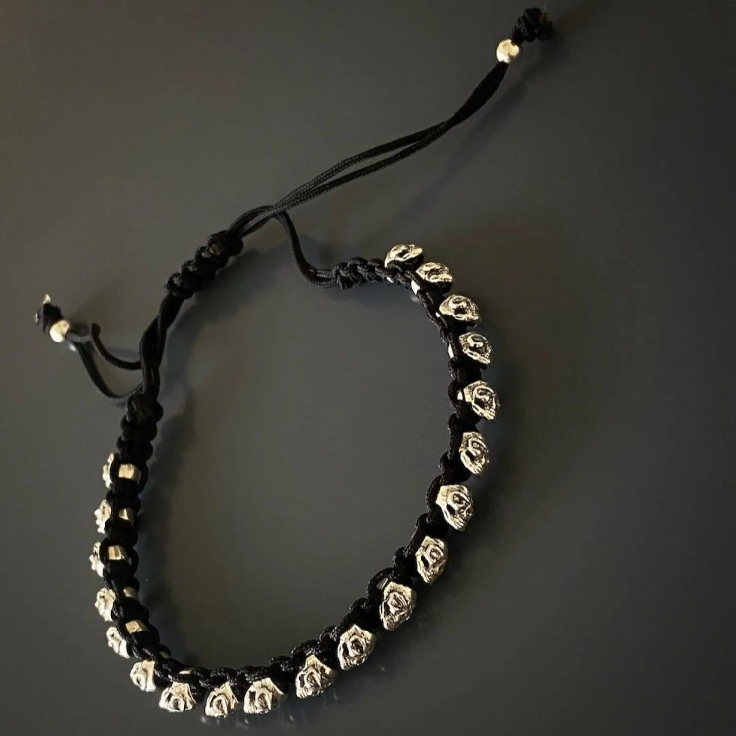 Black and Silver Skull Bracelet