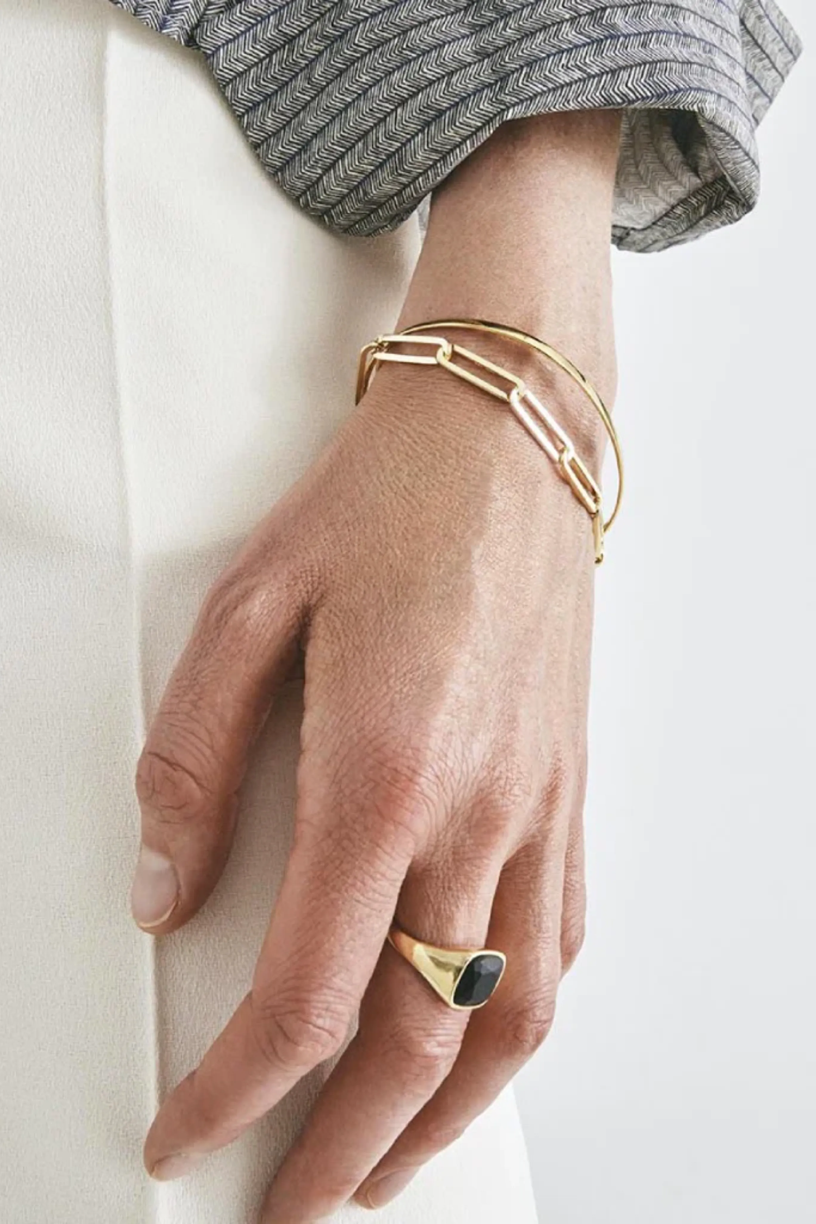 Blaze Gold Bangle Bracelet