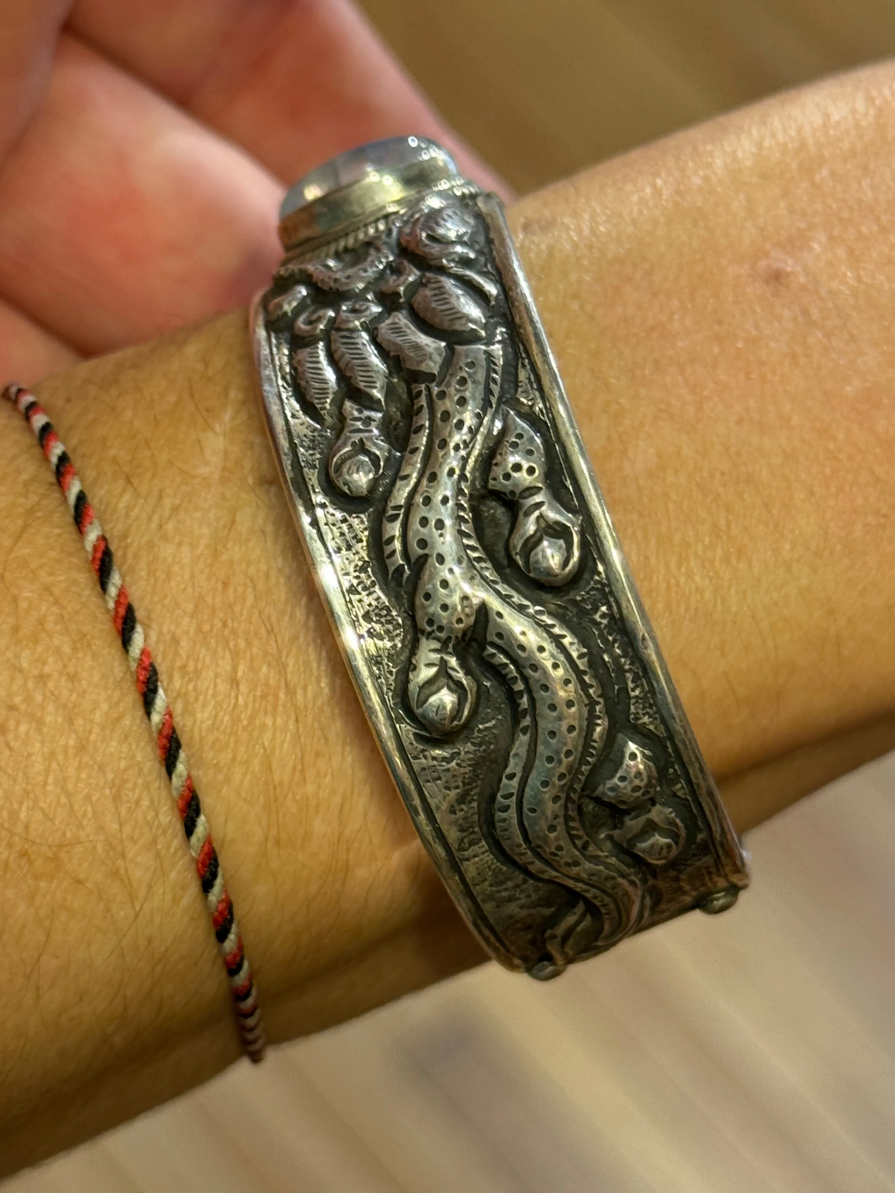Blue Moonstone Dragon Cuff