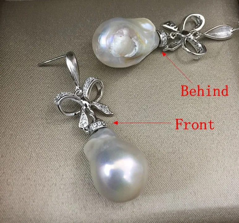 Bowknot Noble Freshwater Pearl Earring