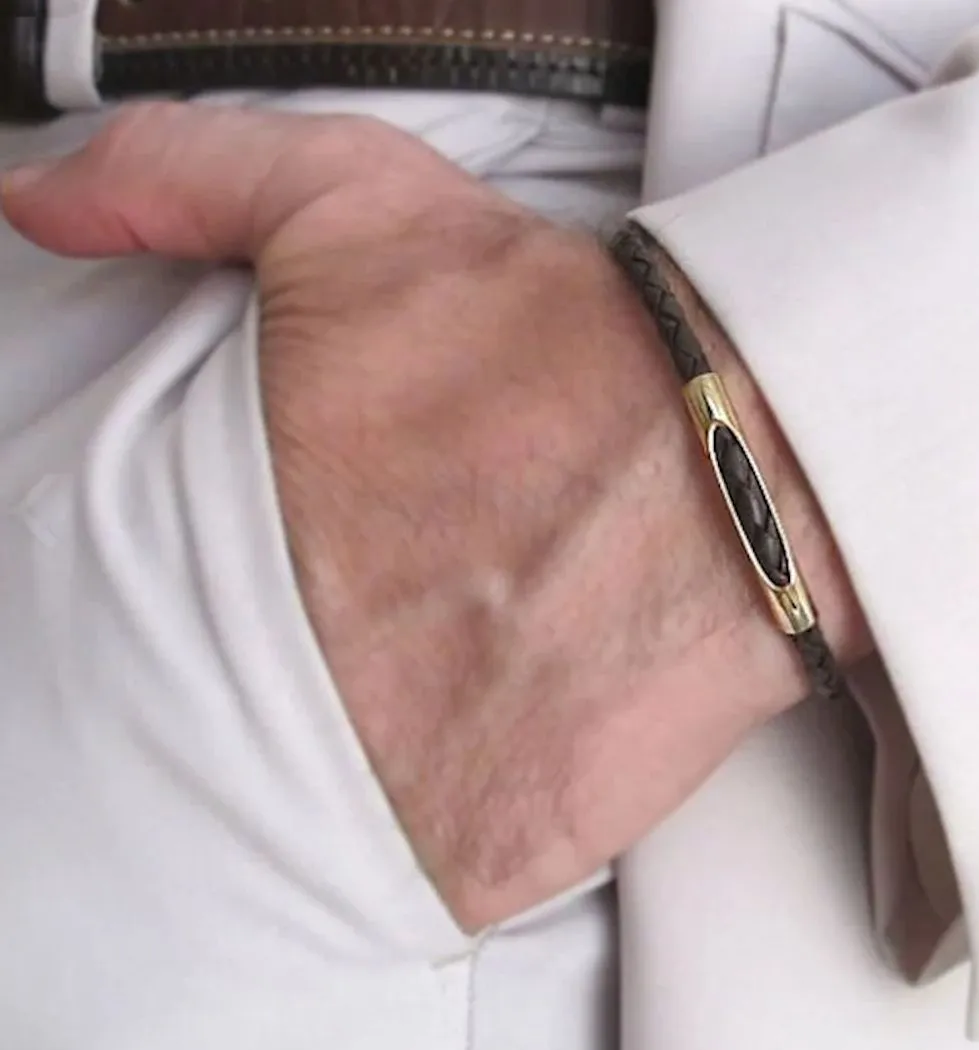 Braided Leather Bracelet for Men - Mens Gift