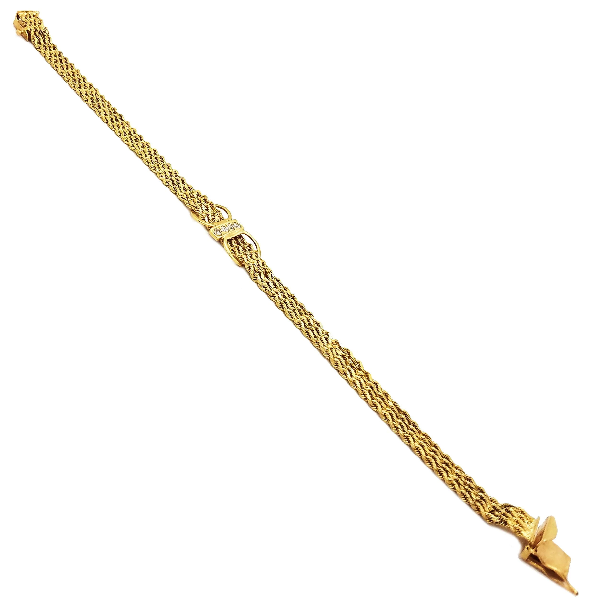 Bridged Rope Link Bracelet (14K)