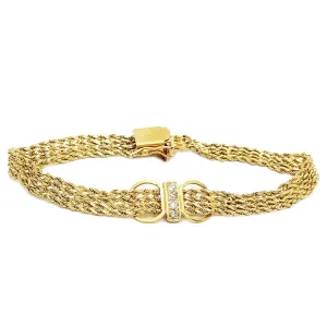 Bridged Rope Link Bracelet (14K)